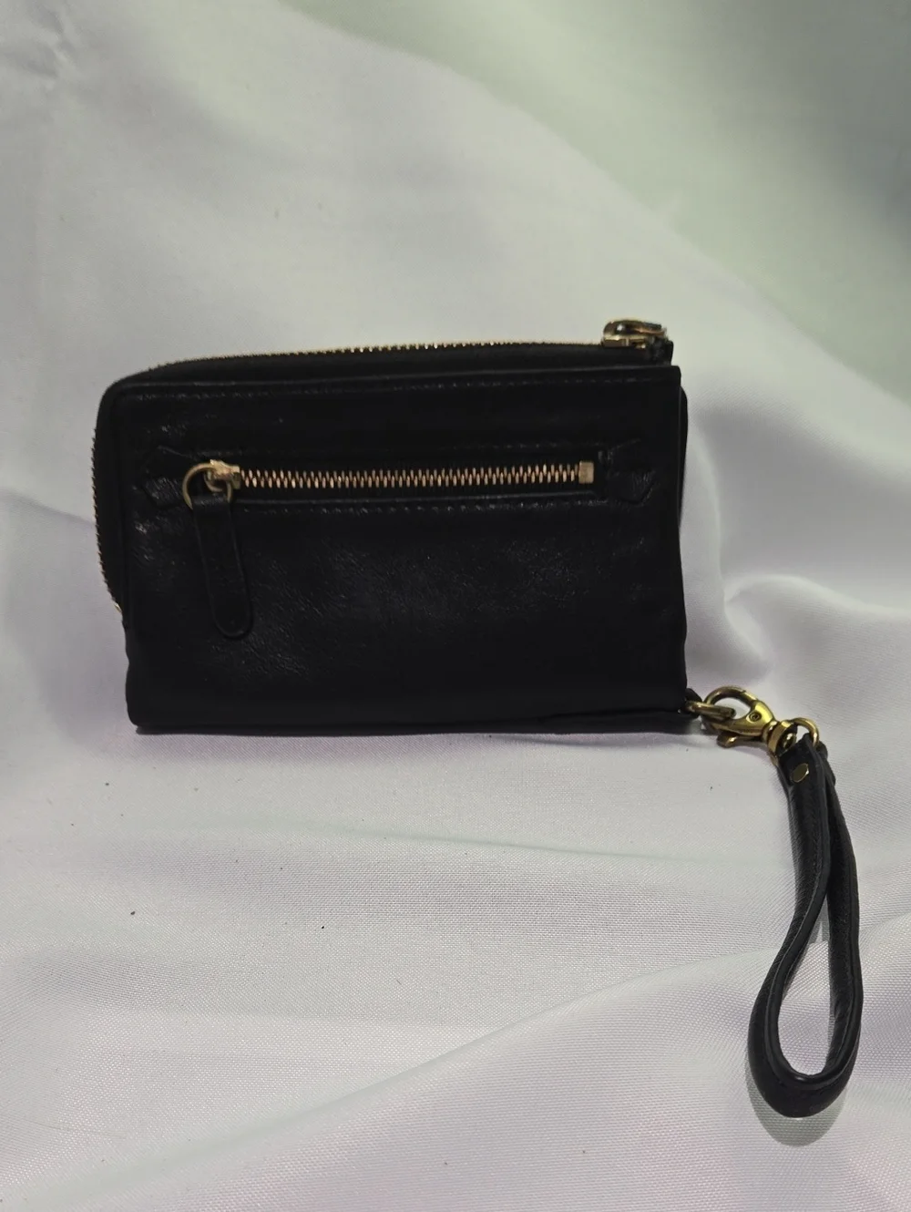 Fossil Black Leather Wristlet Wallet